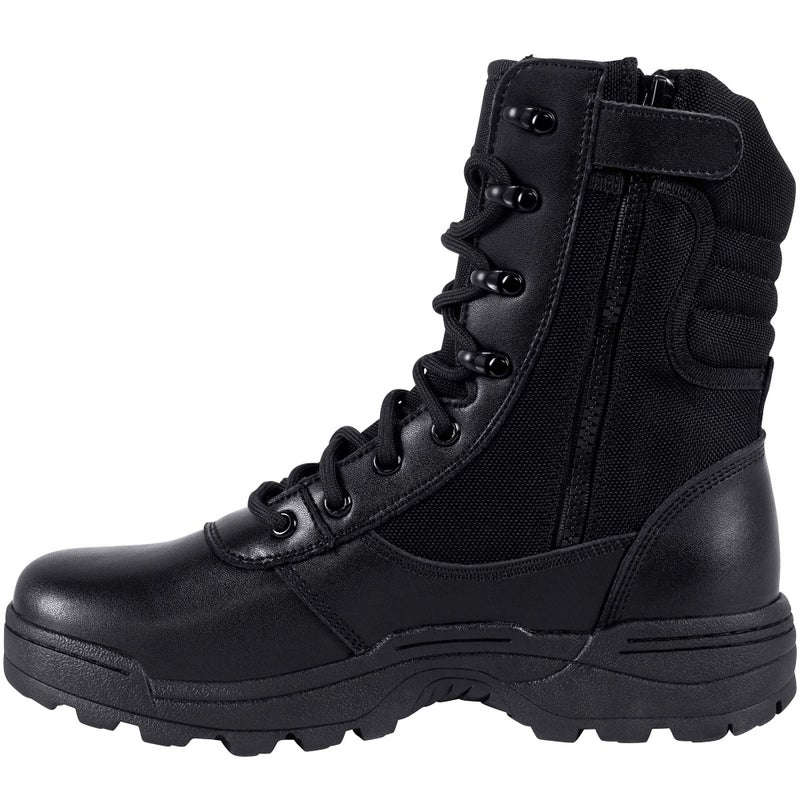 RIELD Men's Military Tactical Work Boots Side Zipper Jungle Army Combat Boots,Black,7.5 M US - Image 1
